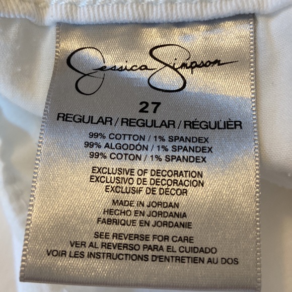 Jessica Simpson Rockin Curvy Boot Cut White Jeans, Size 27 Reg. - Picture 9 of 10